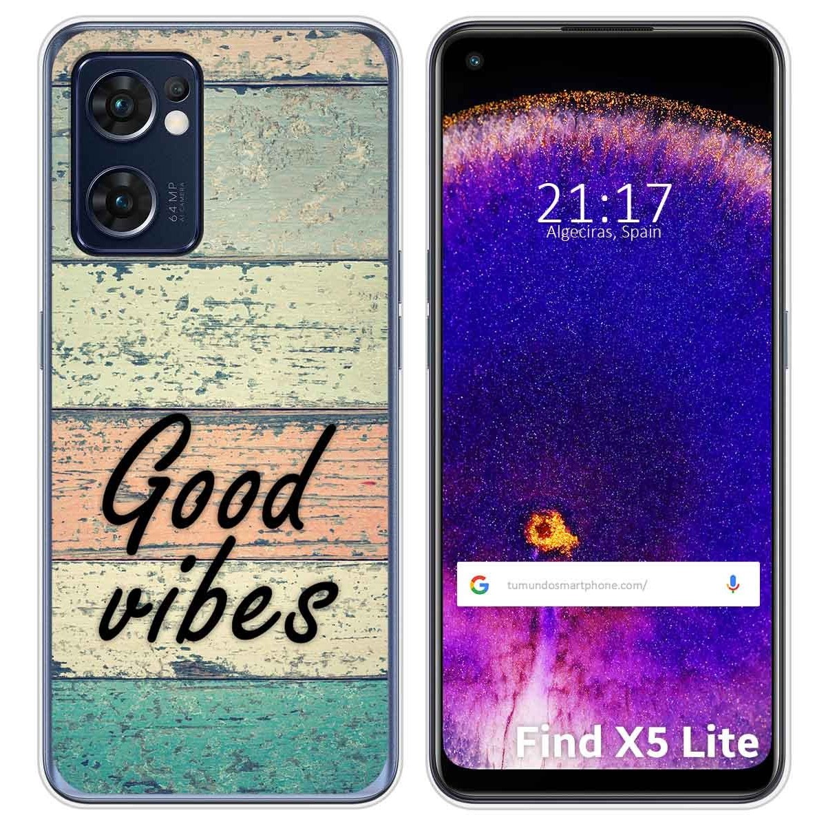 Funda Silicona para Oppo Find X5 Lite 5G diseño Madera 01 Dibujos