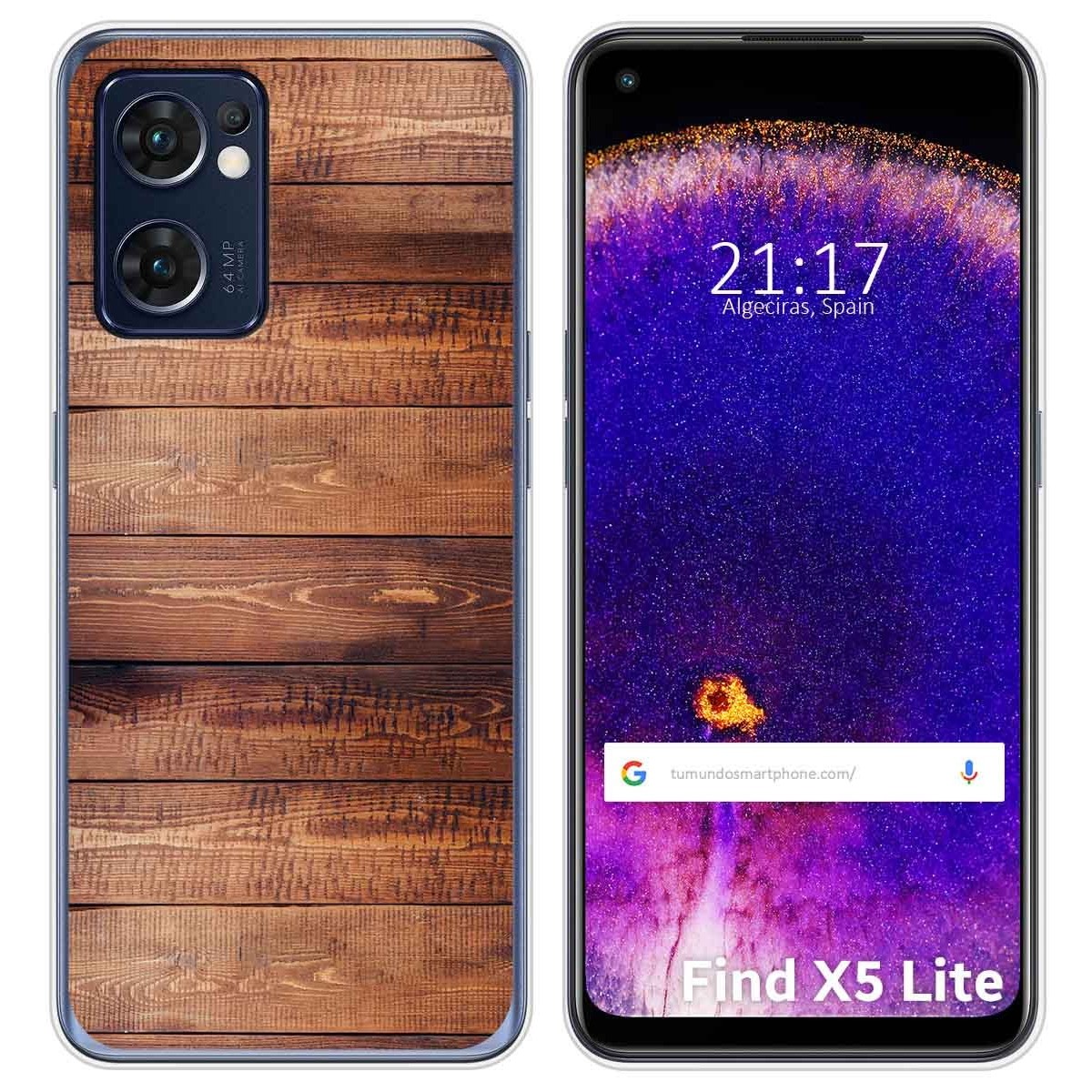 Funda Silicona para Oppo Find X5 Lite 5G diseño Madera 02 Dibujos