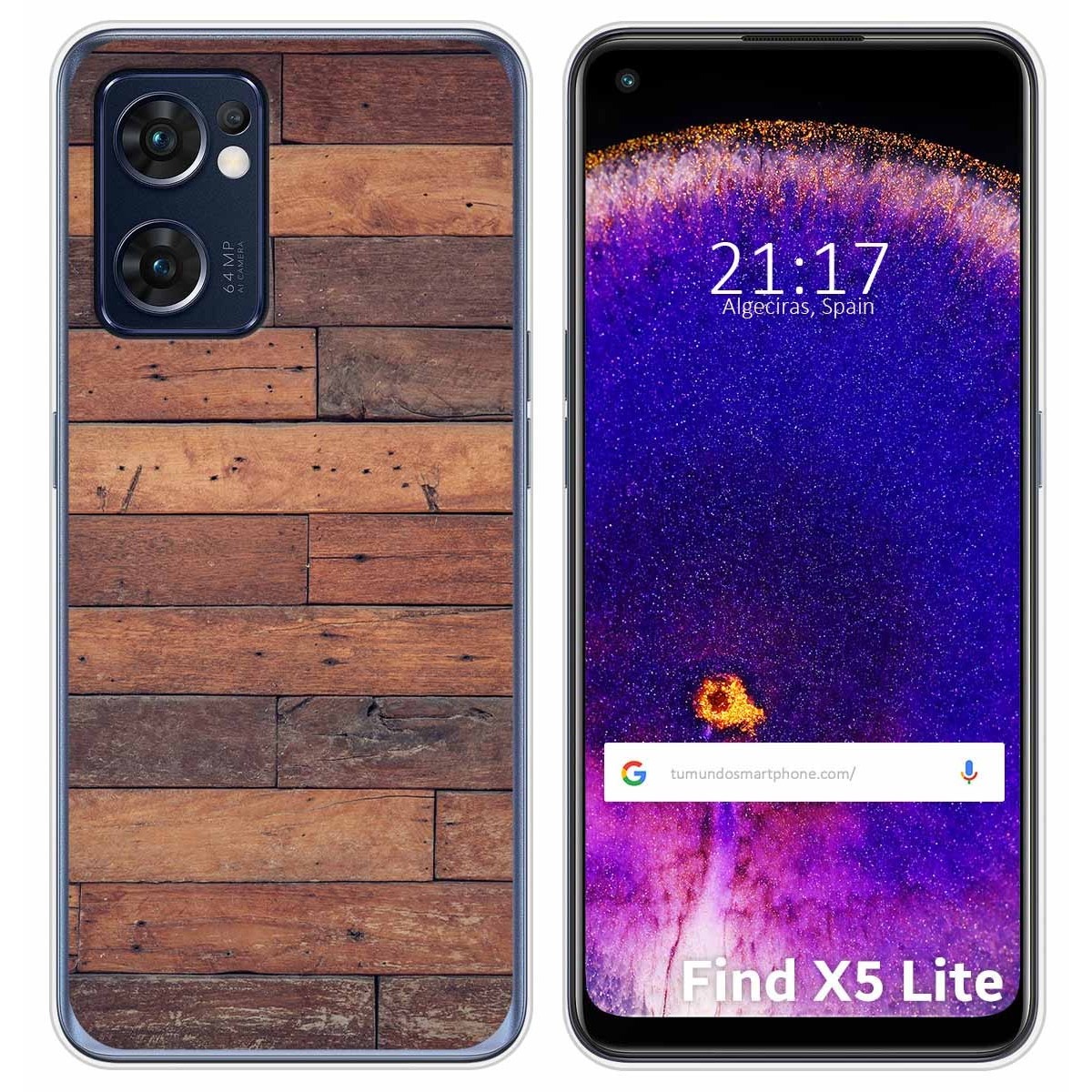 Funda Silicona para Oppo Find X5 Lite 5G diseño Madera 03 Dibujos