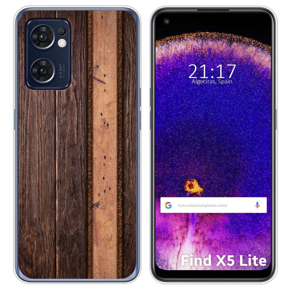Funda Silicona para Oppo Find X5 Lite 5G diseño Madera 05 Dibujos