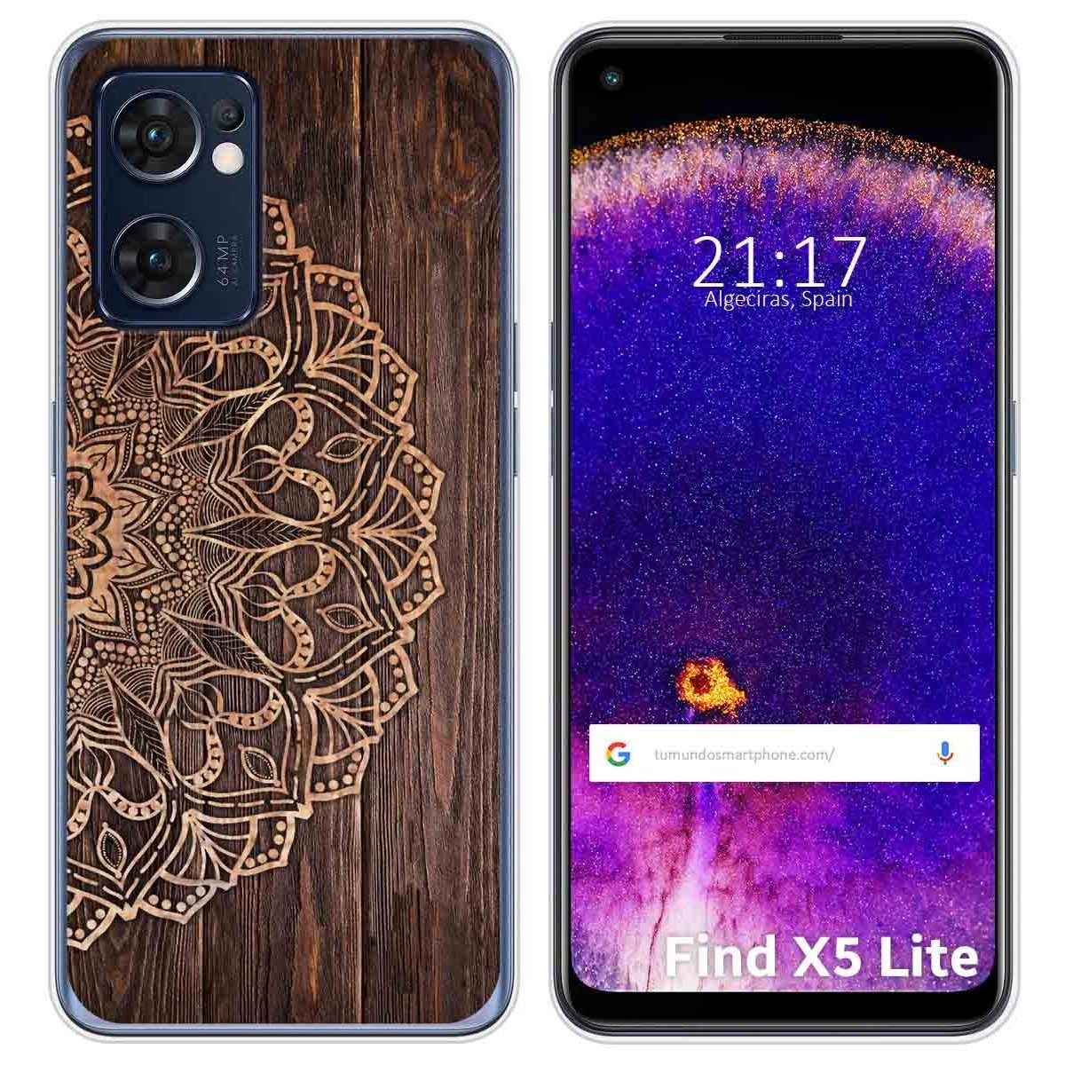 Funda Silicona para Oppo Find X5 Lite 5G diseño Madera 06 Dibujos