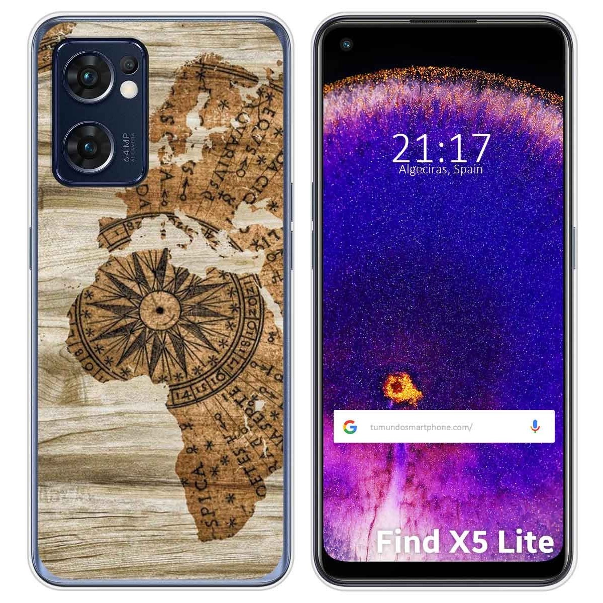 Funda Silicona para Oppo Find X5 Lite 5G diseño Madera 07 Dibujos
