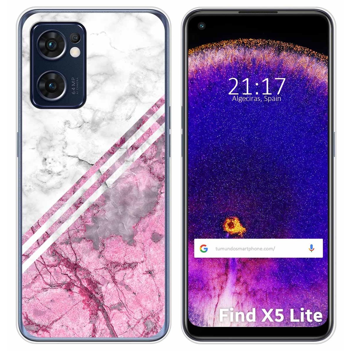 Funda Silicona para Oppo Find X5 Lite 5G diseño Mármol 03 Dibujos
