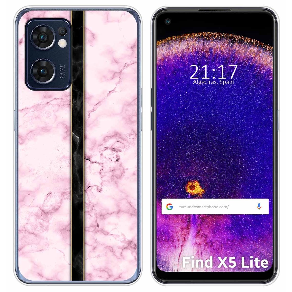 Funda Silicona para Oppo Find X5 Lite 5G diseño Mármol 04 Dibujos