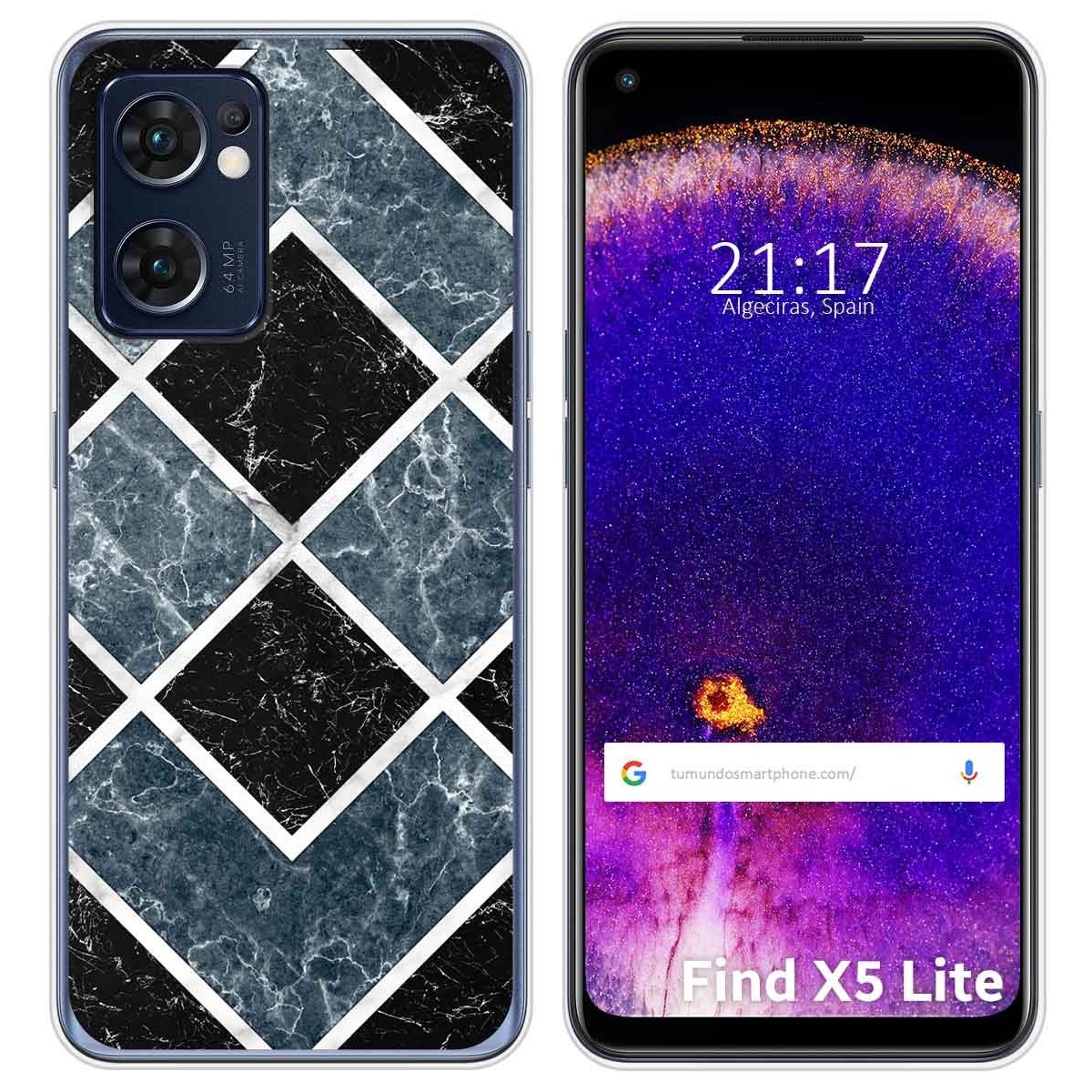 Funda Silicona para Oppo Find X5 Lite 5G diseño Mármol 06 Dibujos