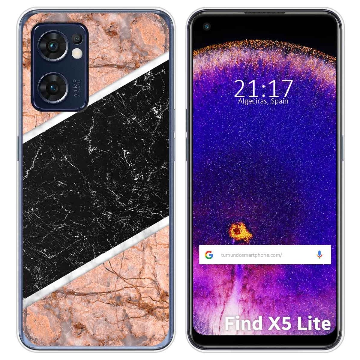 Funda Silicona para Oppo Find X5 Lite 5G diseño Mármol 07 Dibujos