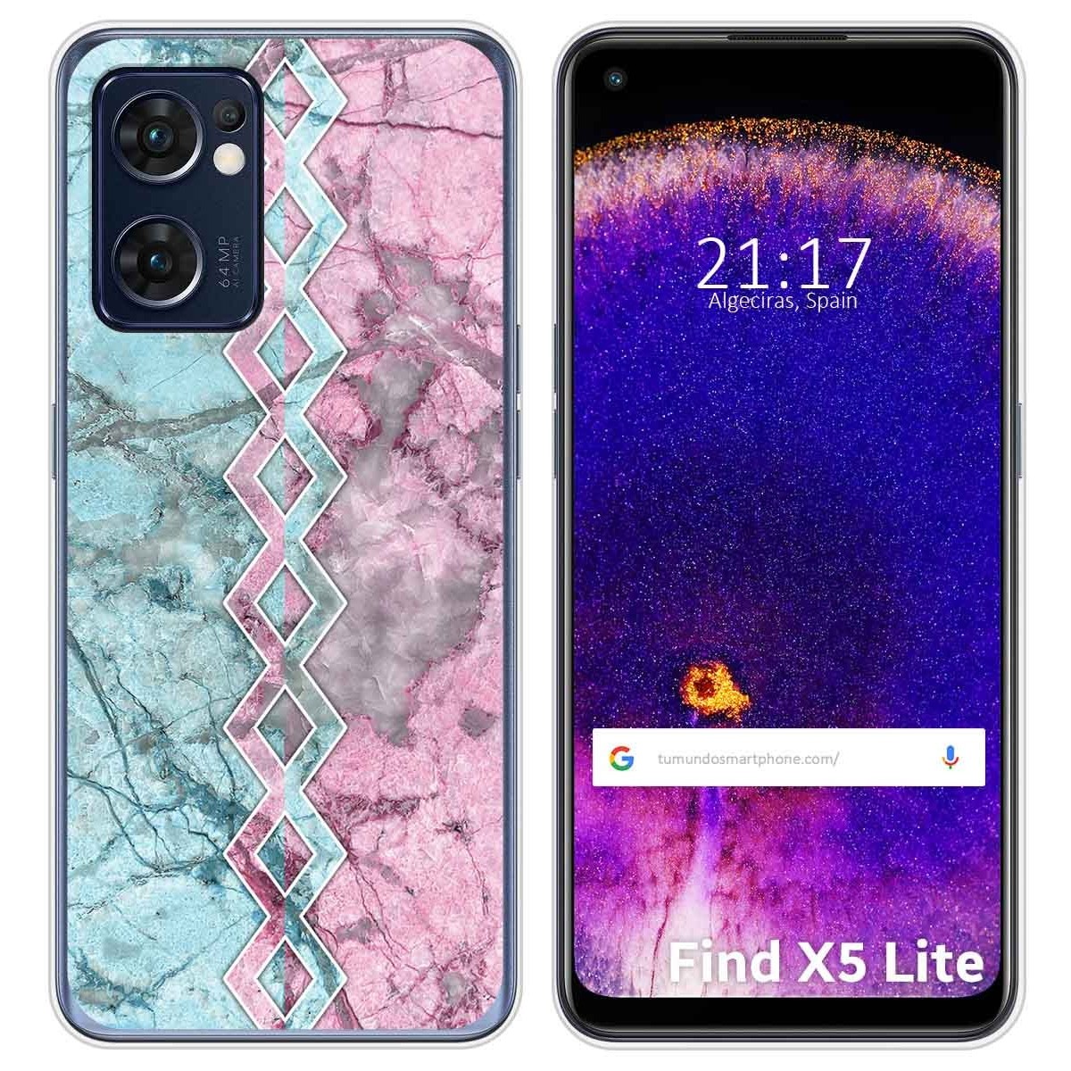 Funda Silicona para Oppo Find X5 Lite 5G diseño Mármol 08 Dibujos
