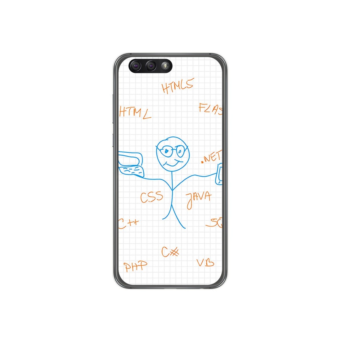 Funda Gel Tpu para Asus Zenfone 4 5.5" Ze554Kl Diseño Informatico Dibujos