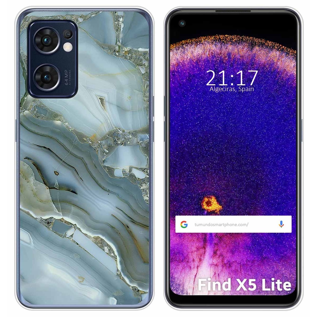 Funda Silicona para Oppo Find X5 Lite 5G diseño Mármol 09 Dibujos
