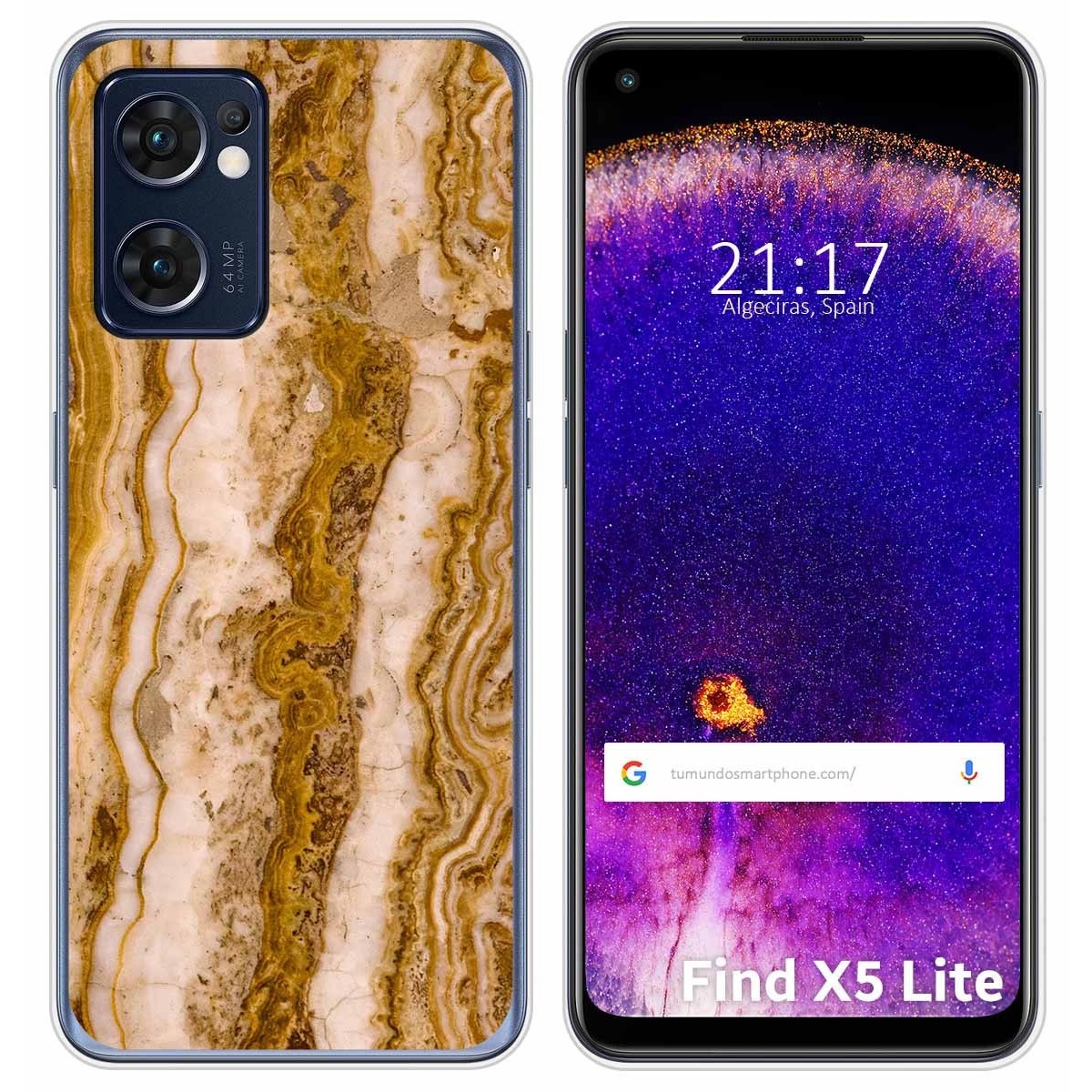 Funda Silicona para Oppo Find X5 Lite 5G diseño Mármol 10 Dibujos