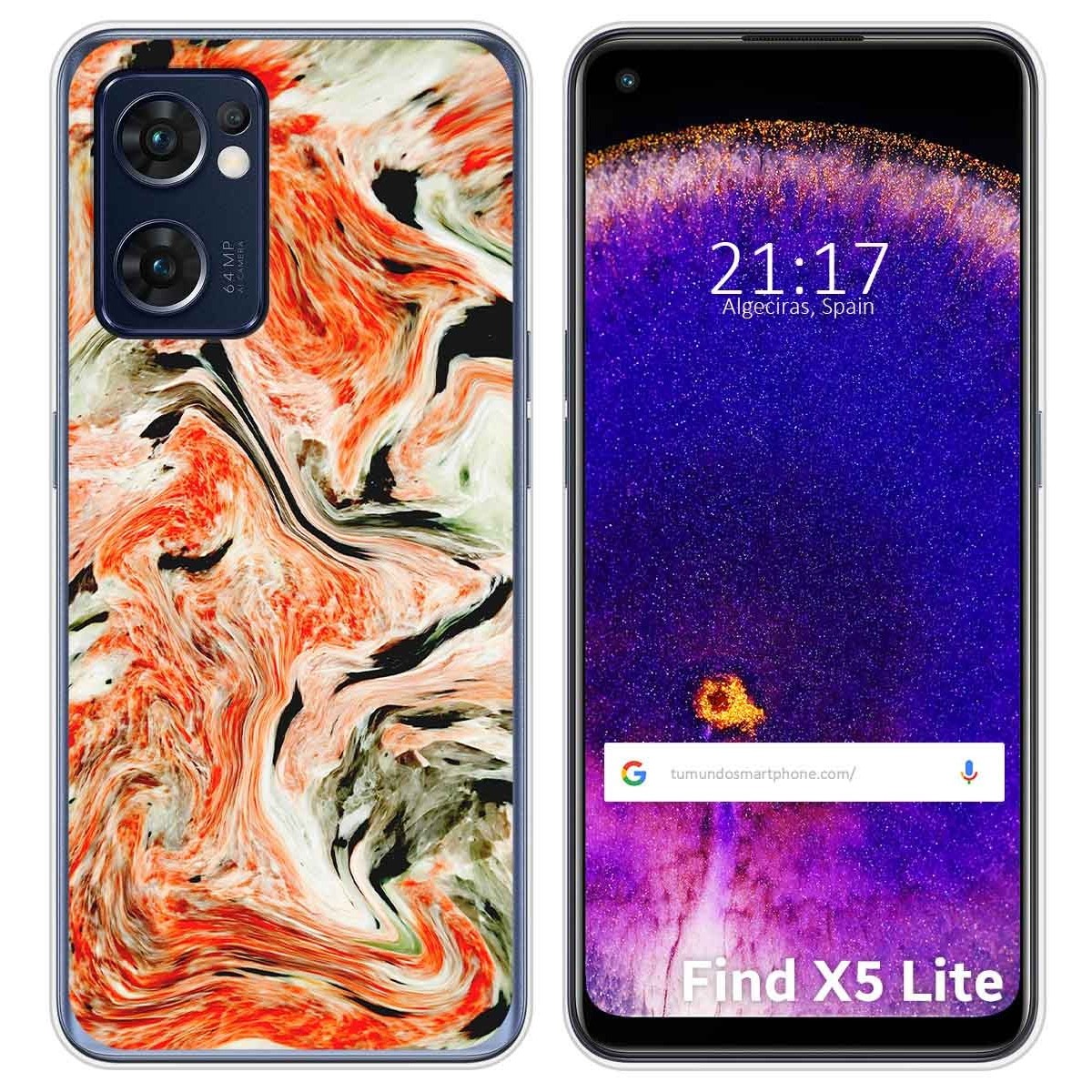 Funda Silicona para Oppo Find X5 Lite 5G diseño Mármol 12 Dibujos