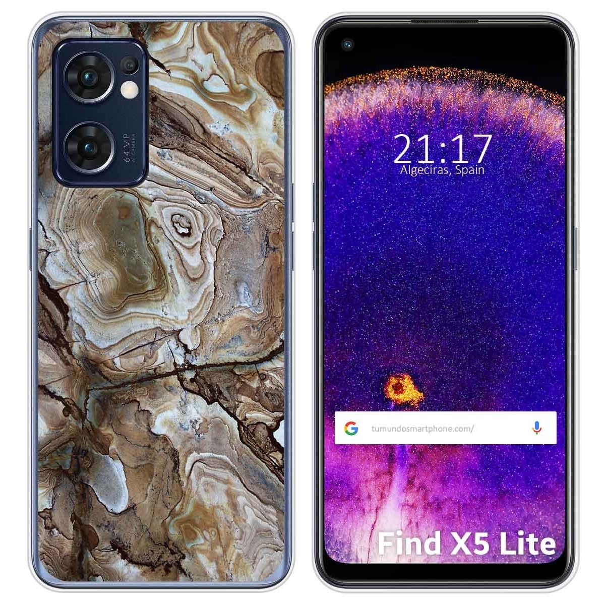 Funda Silicona para Oppo Find X5 Lite 5G diseño Mármol 14 Dibujos