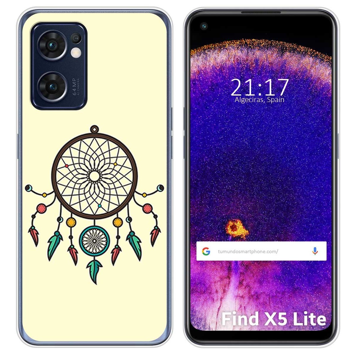 Funda Silicona para Oppo Find X5 Lite 5G diseño Atrapasueños Dibujos