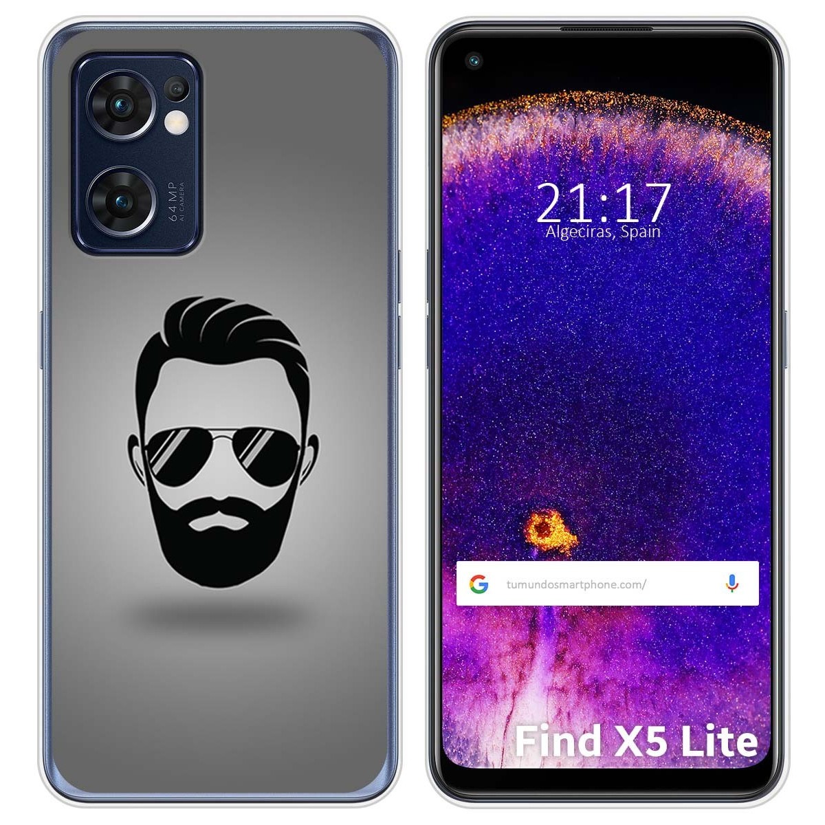 Funda Silicona para Oppo Find X5 Lite 5G diseño Barba Dibujos