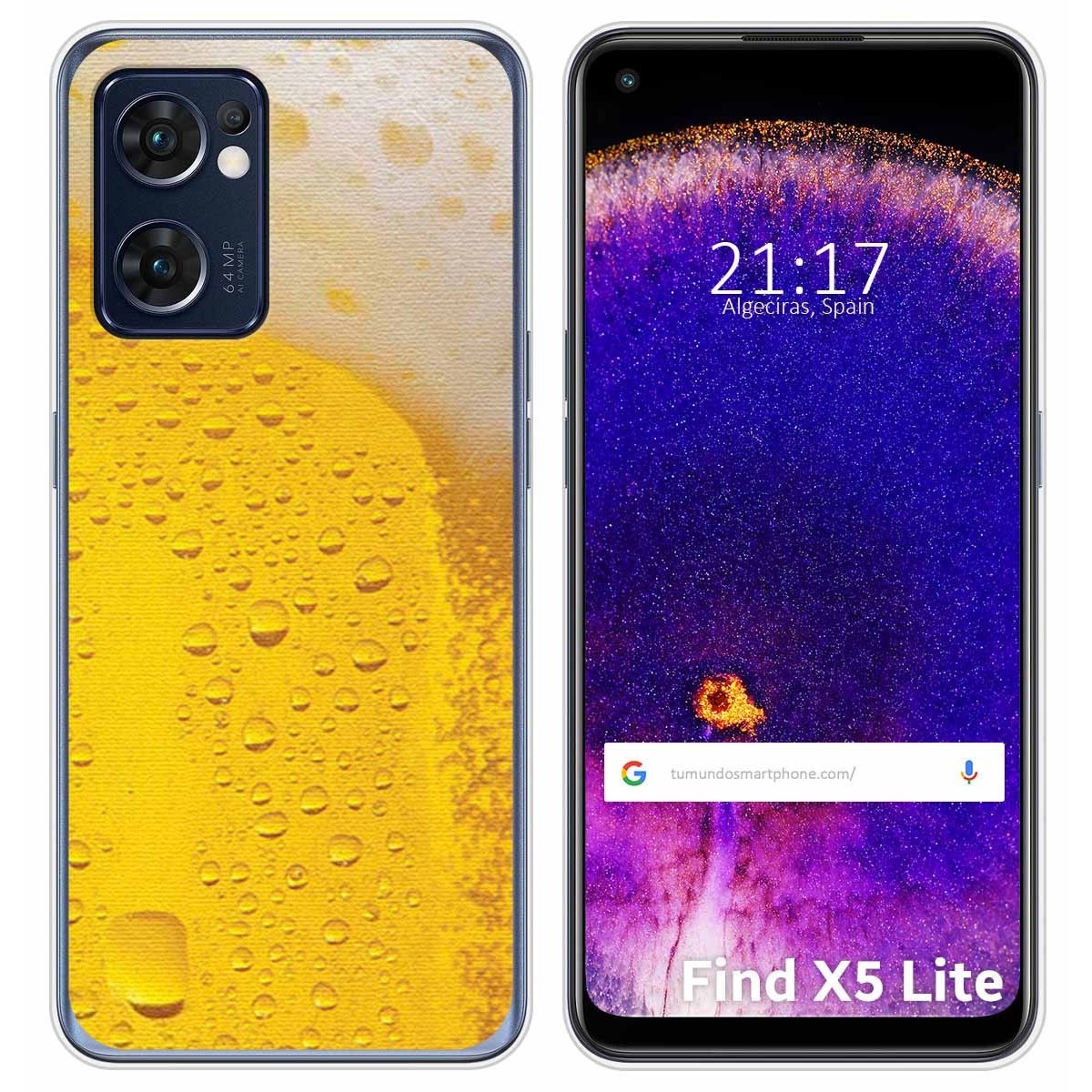 Funda Silicona para Oppo Find X5 Lite 5G diseño Cerveza Dibujos