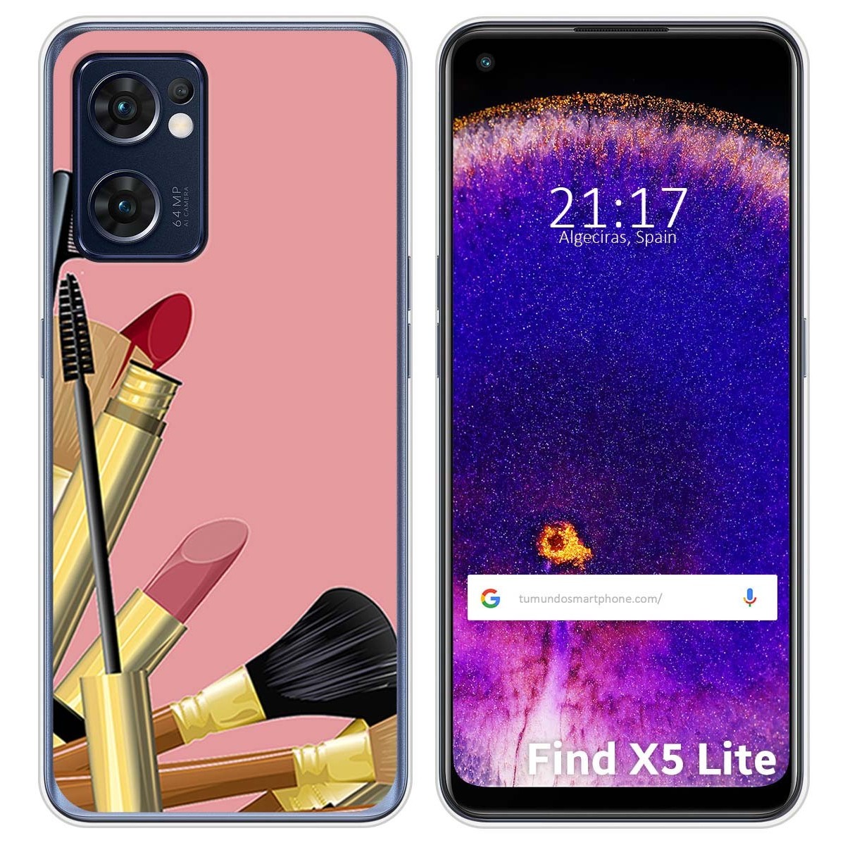Funda Silicona para Oppo Find X5 Lite 5G diseño Brochas Dibujos