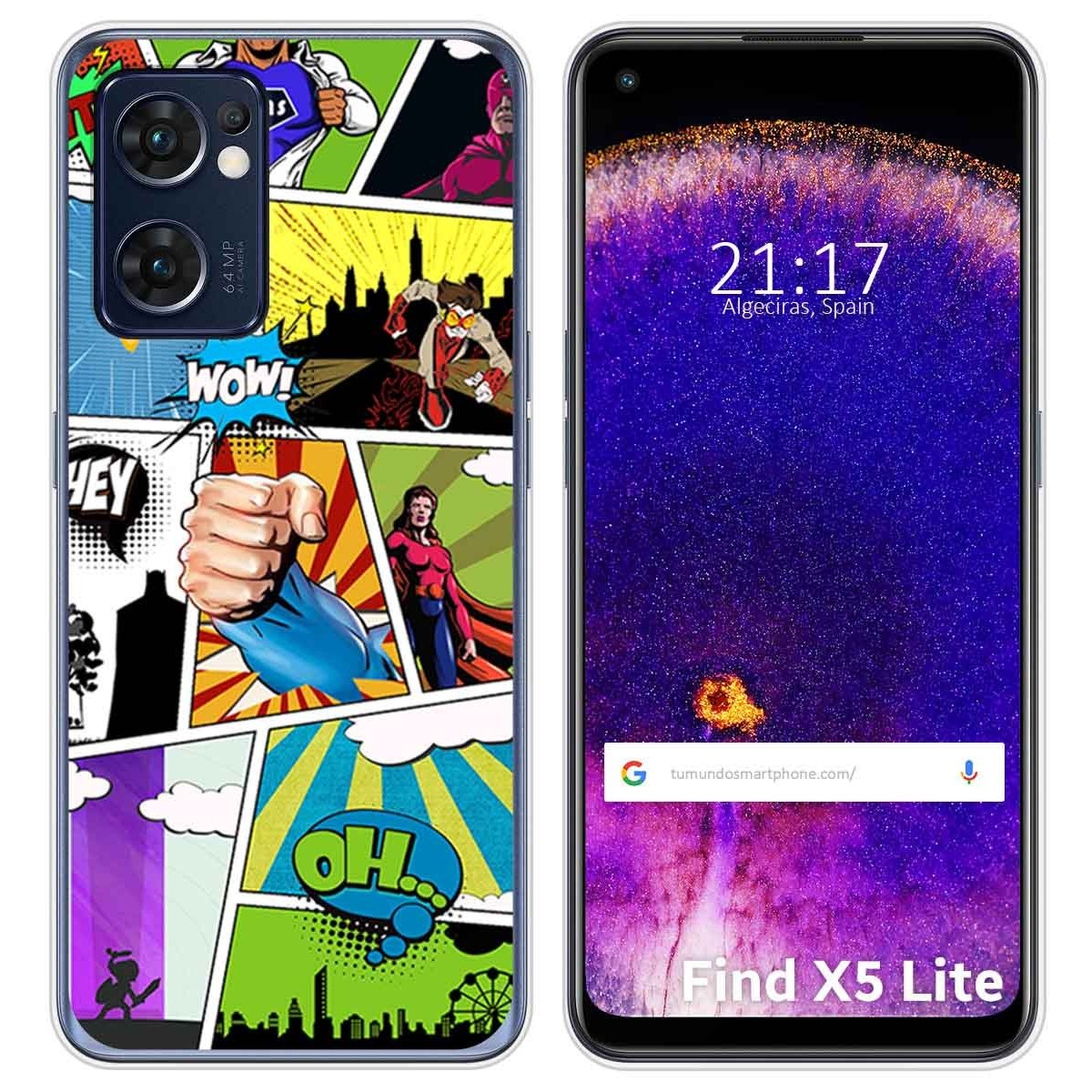 Funda Silicona para Oppo Find X5 Lite 5G diseño Comic Dibujos