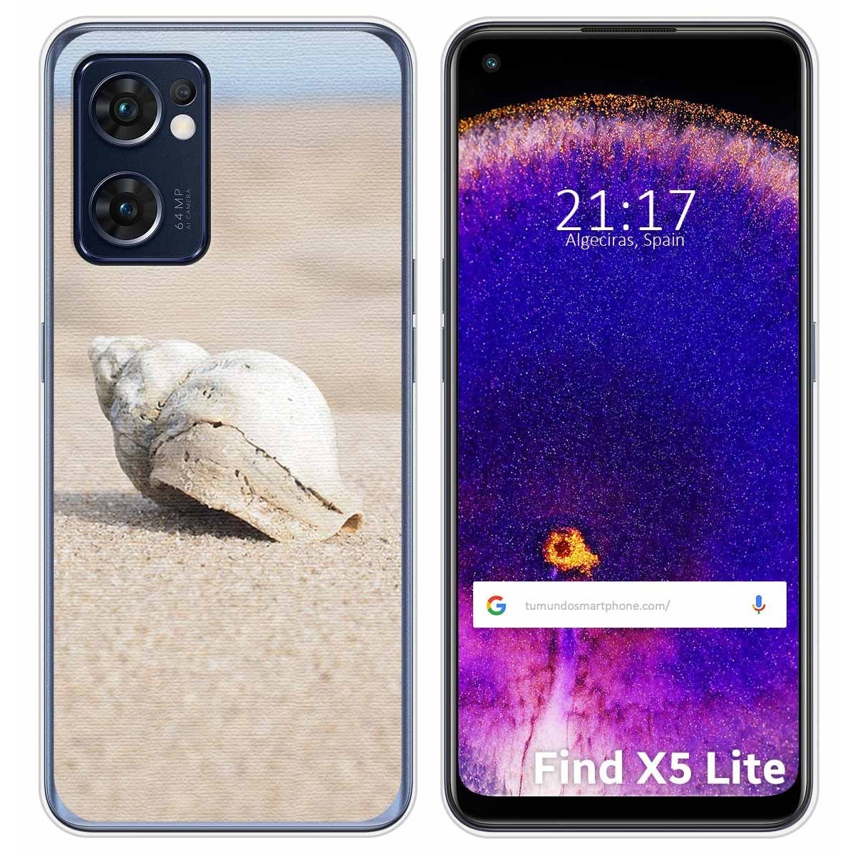 Funda Silicona para Oppo Find X5 Lite 5G diseño Concha Dibujos