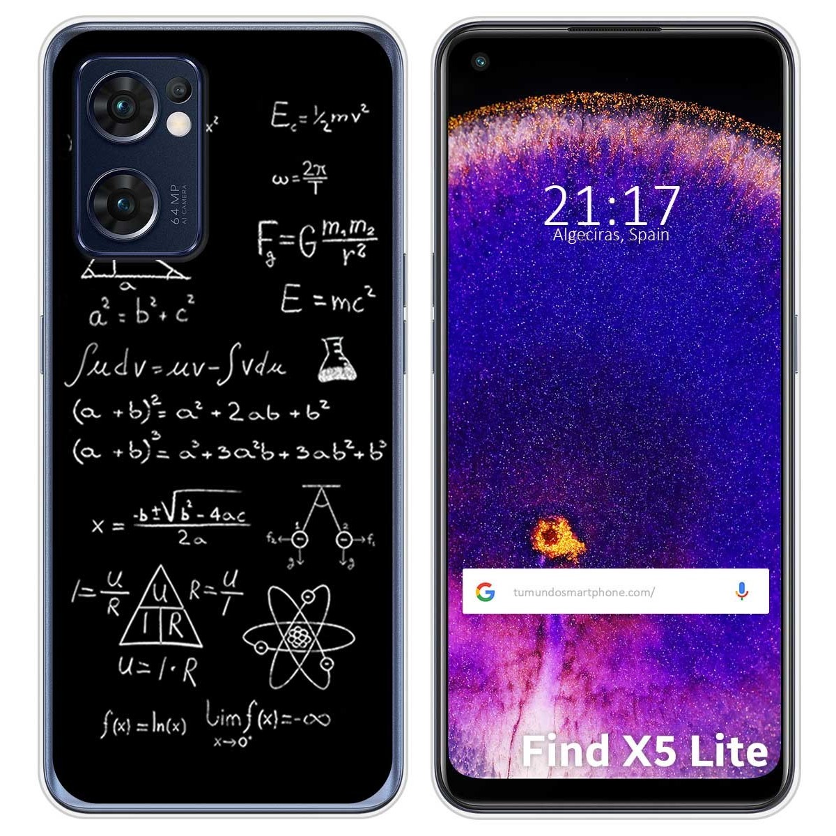 Funda Silicona para Oppo Find X5 Lite 5G diseño Formulas Dibujos