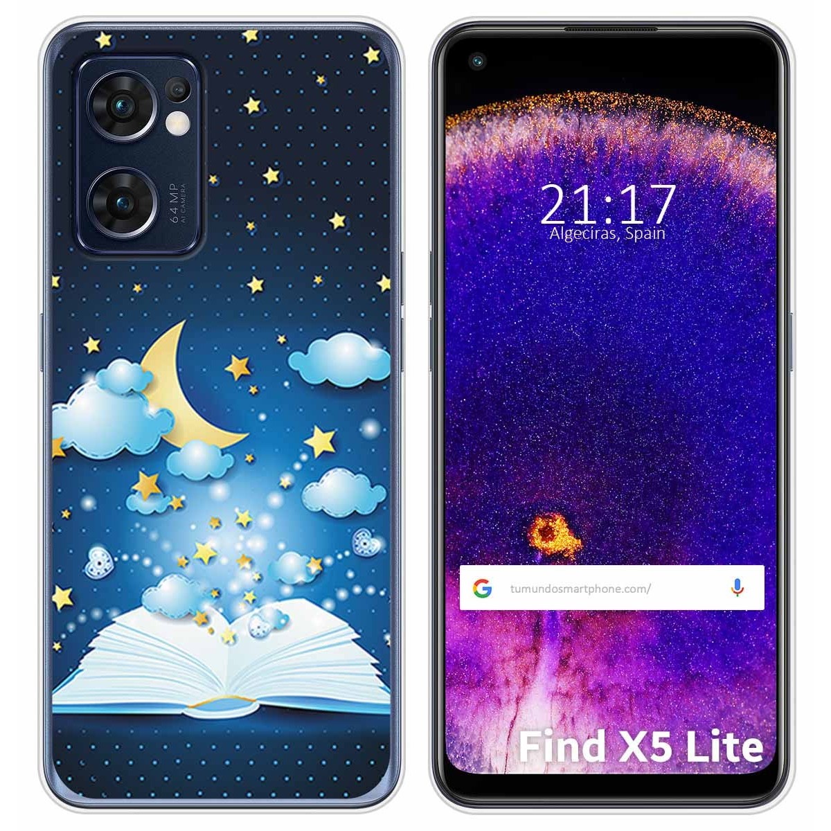 Funda Silicona para Oppo Find X5 Lite 5G diseño Libro Cuentos Dibujos