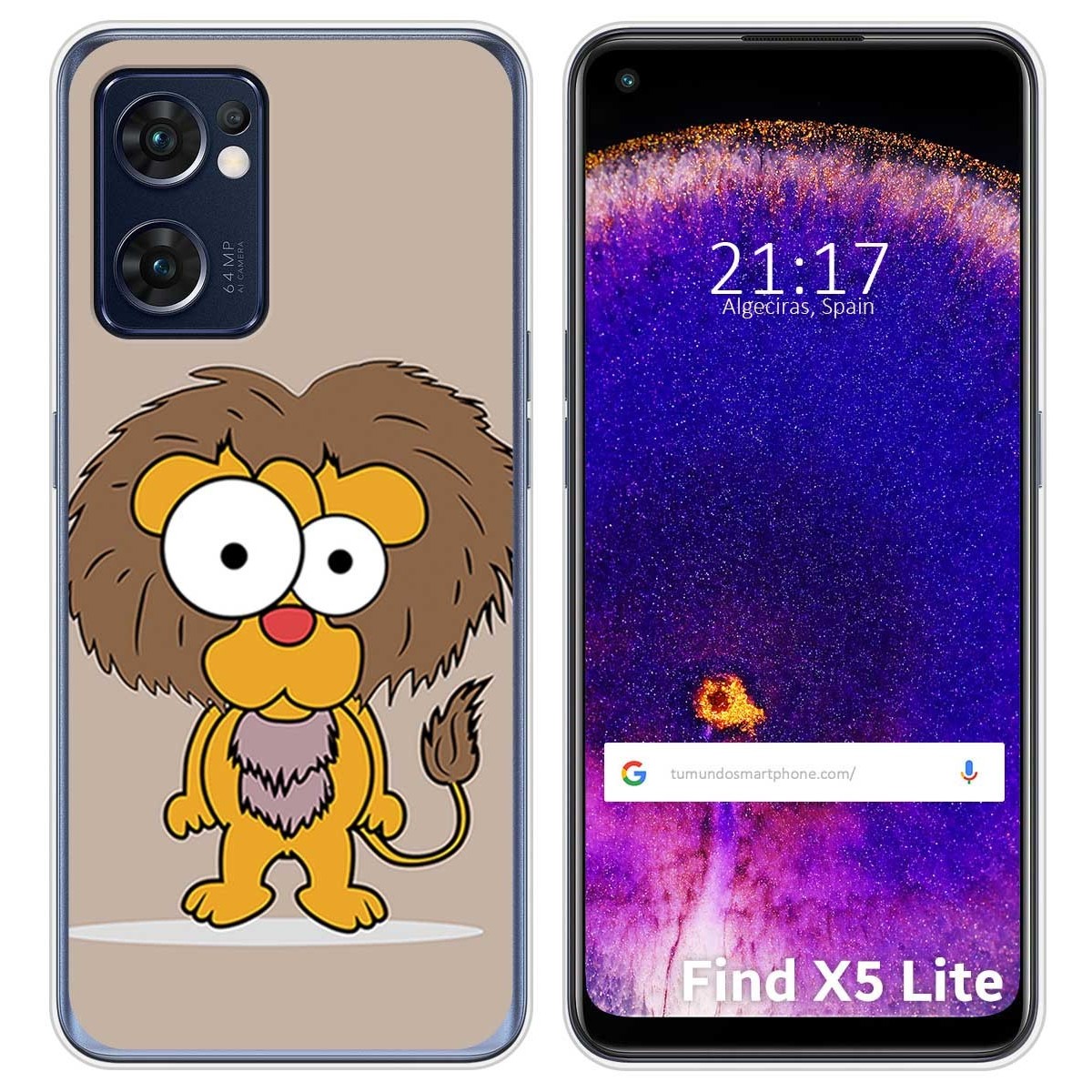Funda Silicona para Oppo Find X5 Lite 5G diseño Leon Dibujos