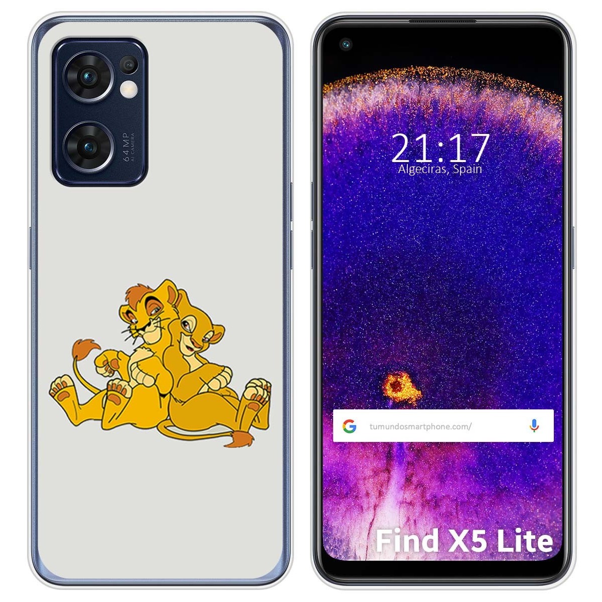 Funda Silicona para Oppo Find X5 Lite 5G diseño Leones Dibujos