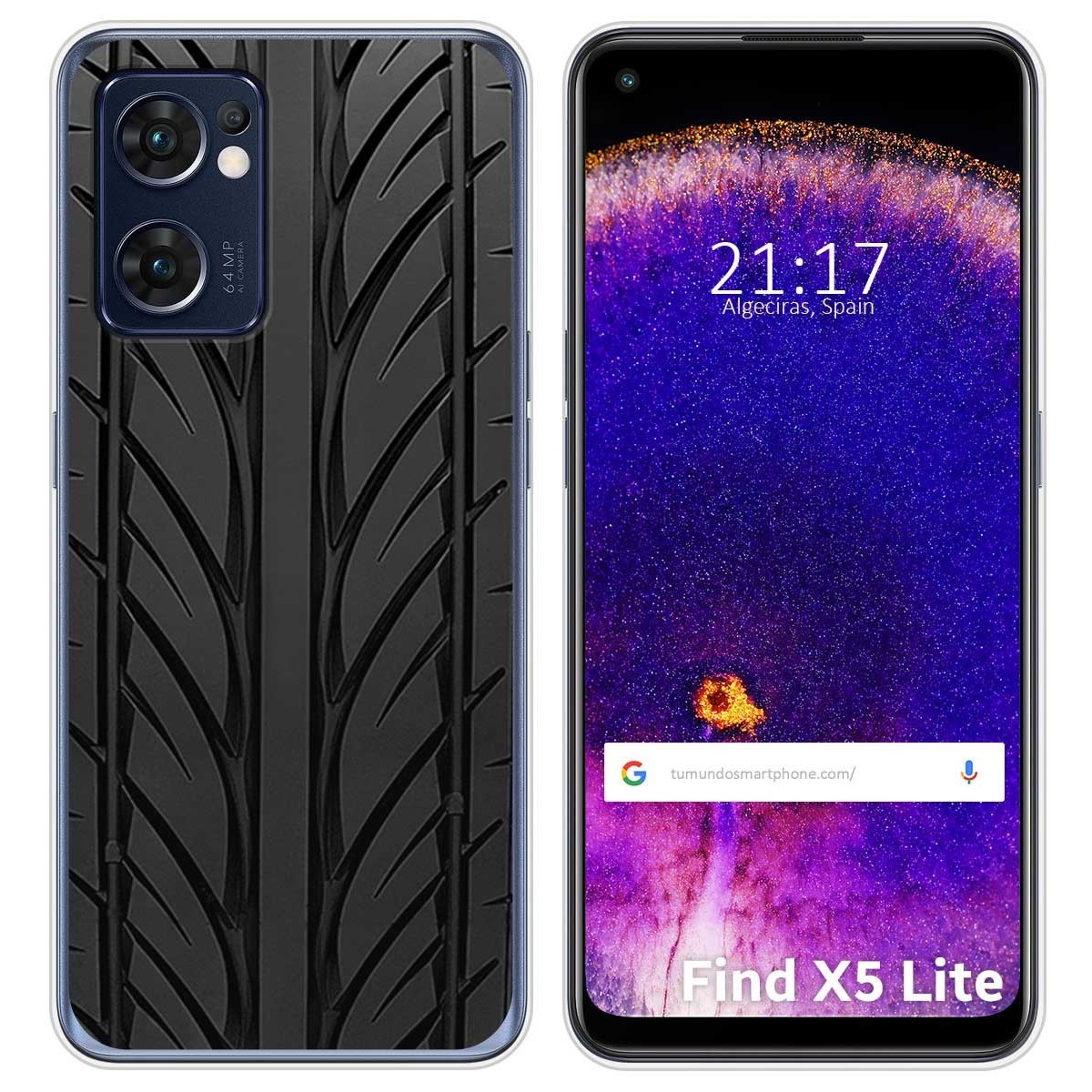 Funda Silicona para Oppo Find X5 Lite 5G diseño Neumatico Dibujos