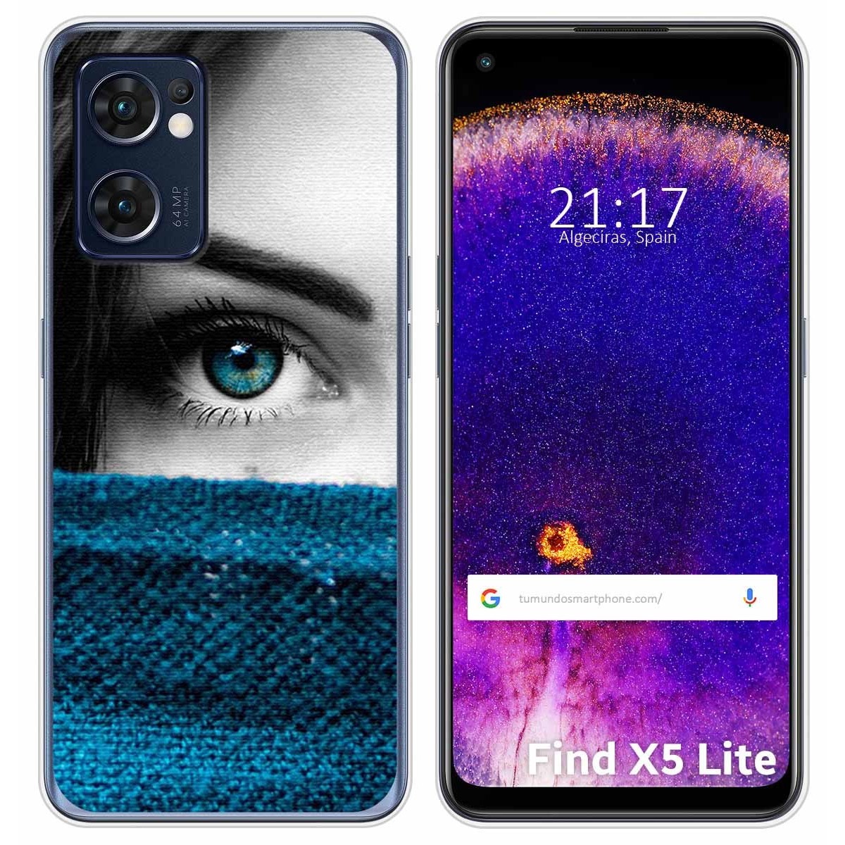 Funda Silicona para Oppo Find X5 Lite 5G diseño Ojo Dibujos
