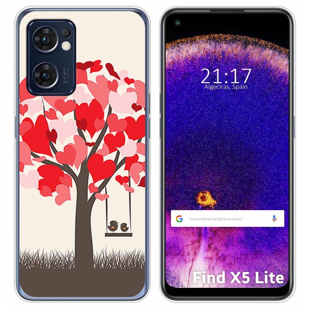 Funda Silicona para Oppo Find X5 Lite 5G diseño Pajaritos Dibujos