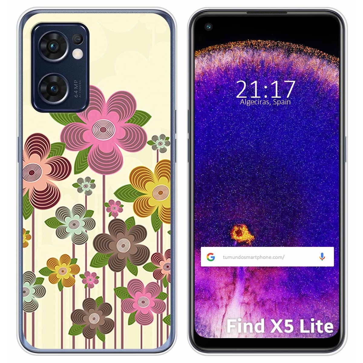 Funda Silicona para Oppo Find X5 Lite 5G diseño Primavera En Flor Dibujos