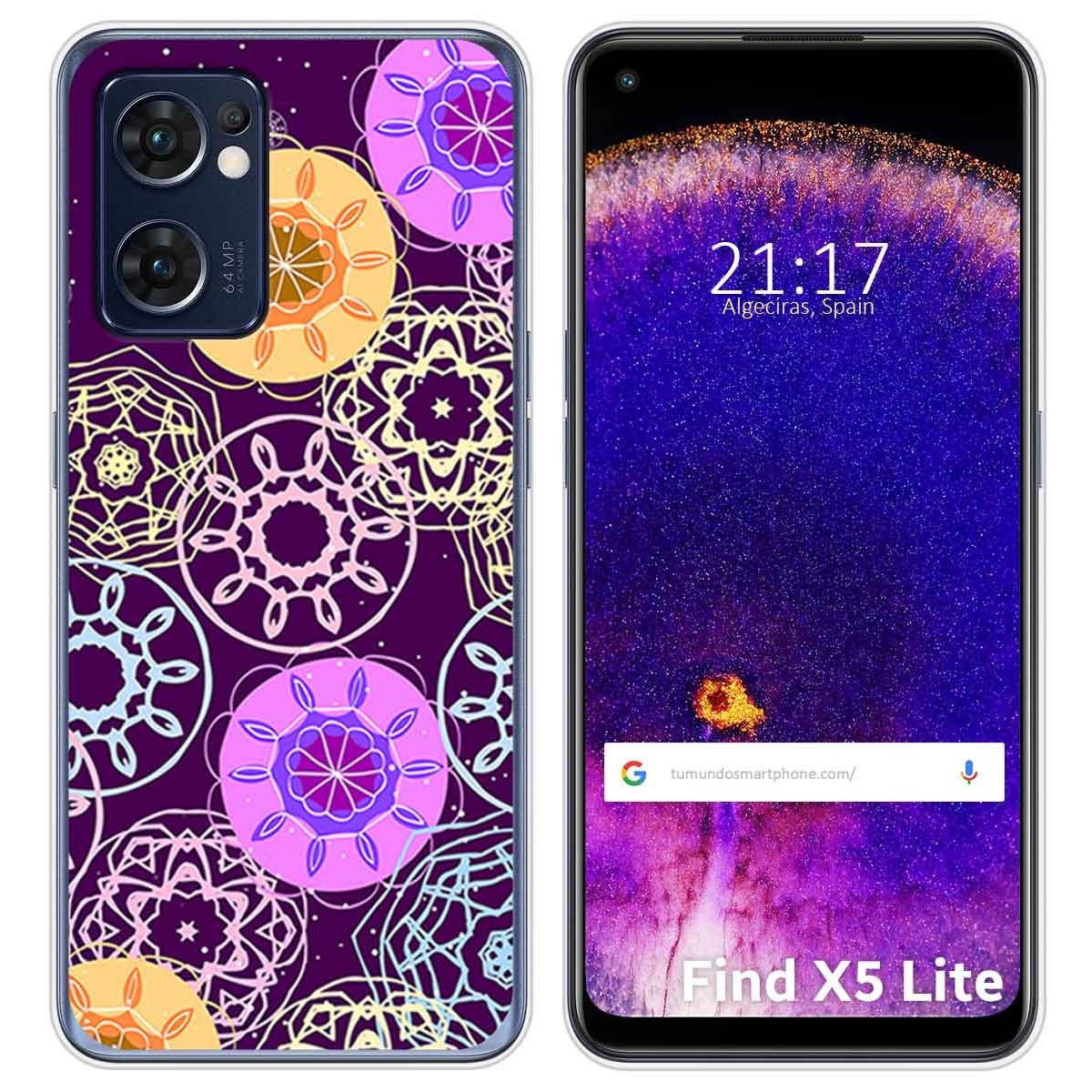 Funda Silicona para Oppo Find X5 Lite 5G diseño Radial Dibujos
