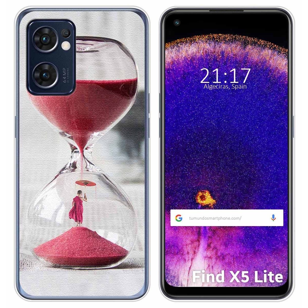 Funda Silicona para Oppo Find X5 Lite 5G diseño Reloj Dibujos