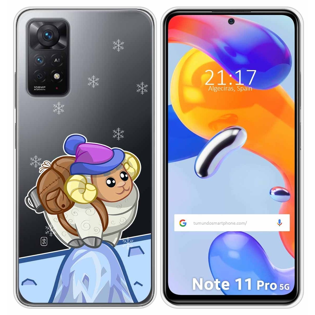 Funda Silicona Transparente para Xiaomi Redmi Note 11 Pro / 11 Pro 5G diseño Cabra Dibujos