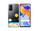 Funda Silicona Transparente para Xiaomi Redmi Note 11 Pro / 11 Pro 5G diseño Playa Dibujos
