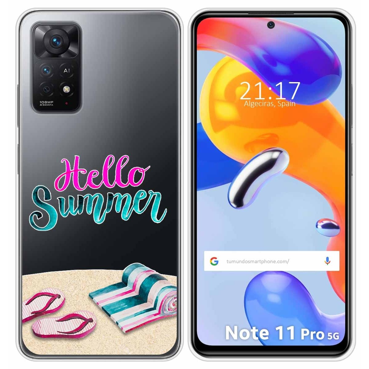 Funda Silicona Transparente para Xiaomi Redmi Note 11 Pro / 11 Pro 5G diseño Summer Dibujos