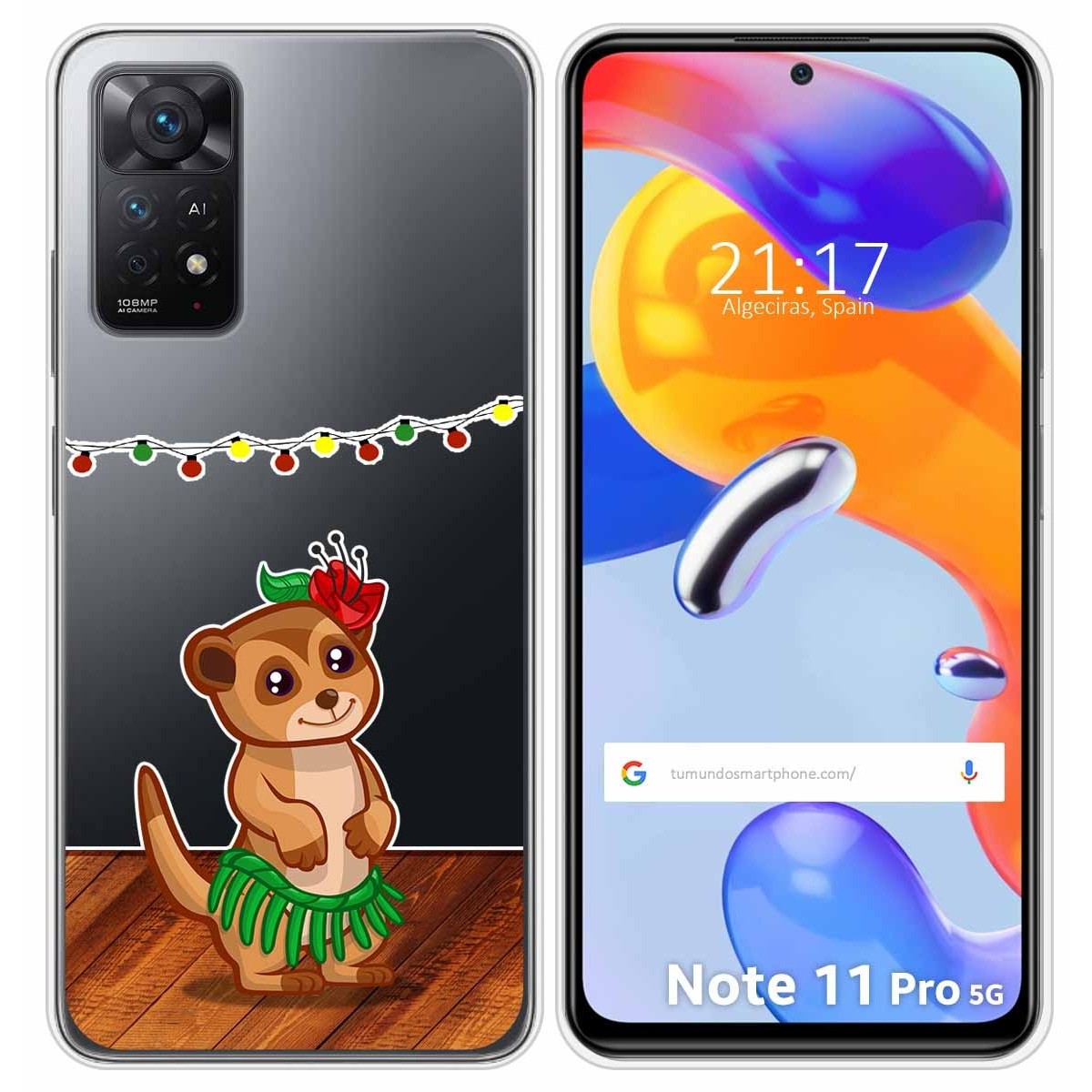 Funda Silicona Transparente para Xiaomi Redmi Note 11 Pro / 11 Pro 5G diseño Suricata Dibujos