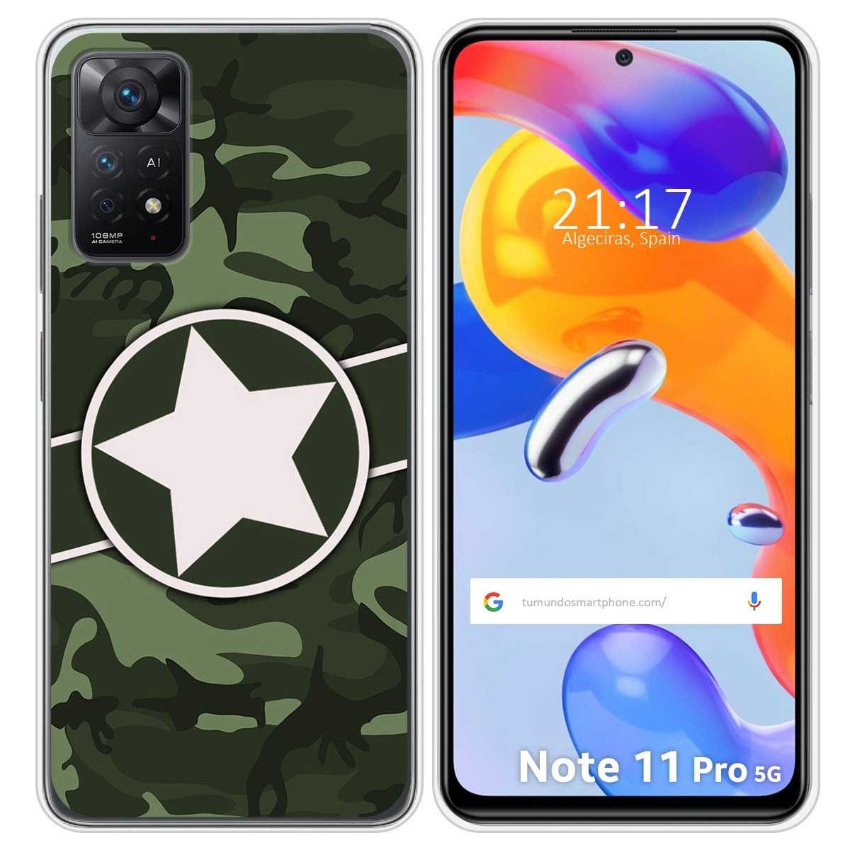 Funda Silicona para Xiaomi Redmi Note 11 Pro / 11 Pro 5G diseño Camuflaje 01 Dibujos