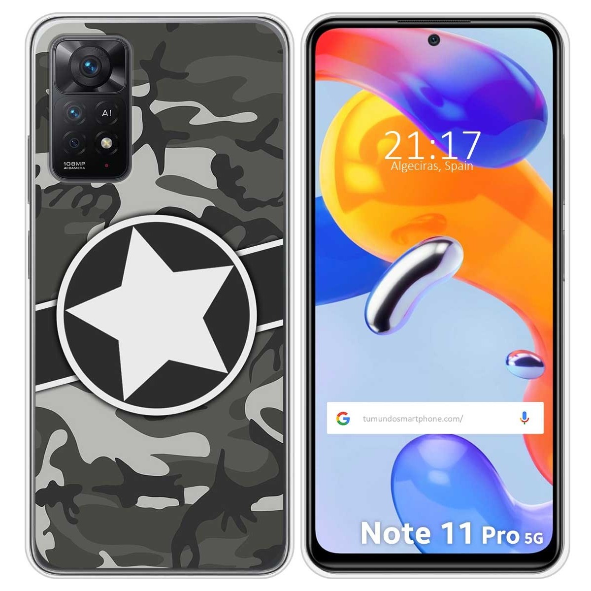 Funda Silicona para Xiaomi Redmi Note 11 Pro / 11 Pro 5G diseño Camuflaje 02 Dibujos