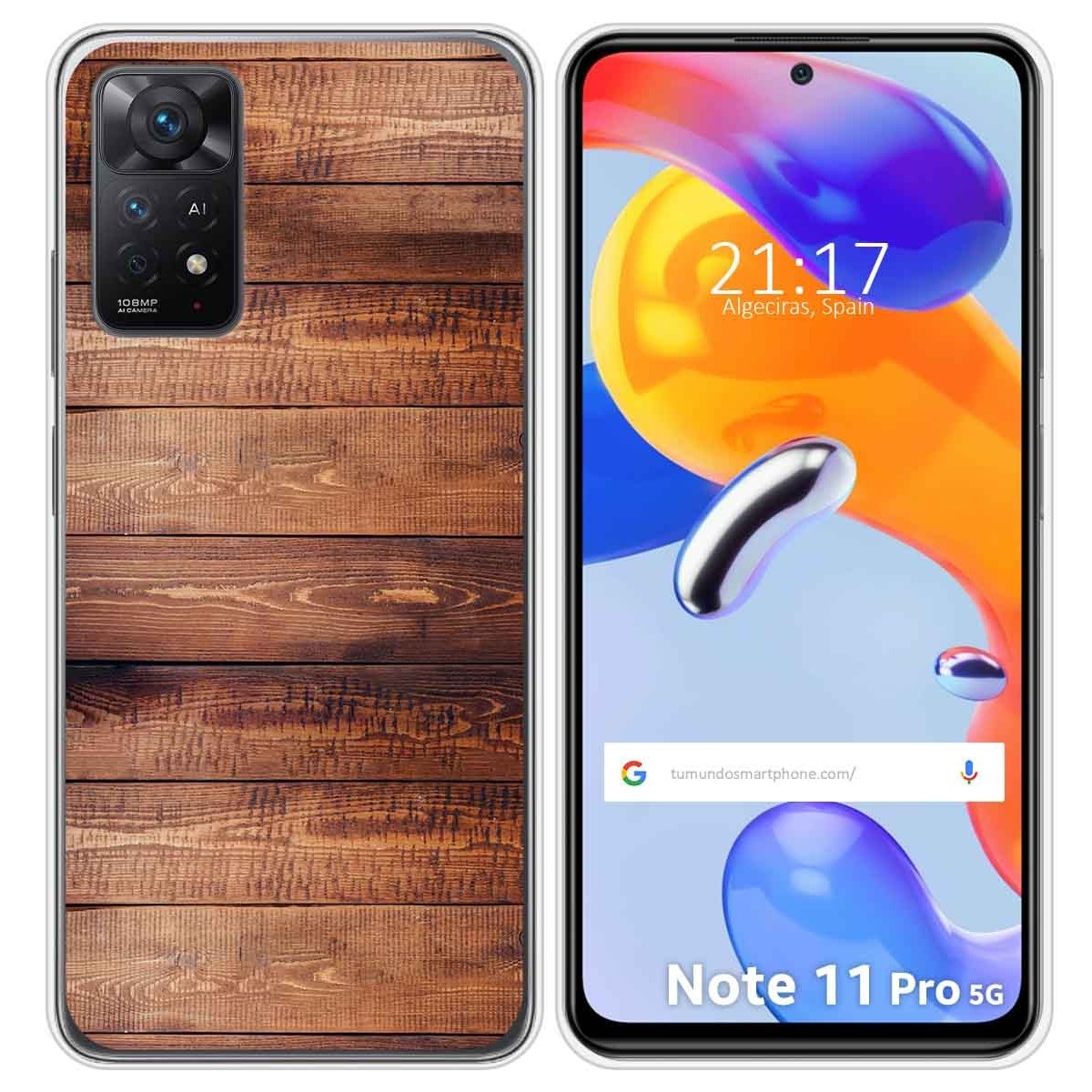 Funda Silicona para Xiaomi Redmi Note 11 Pro / 11 Pro 5G diseño Madera 02 Dibujos