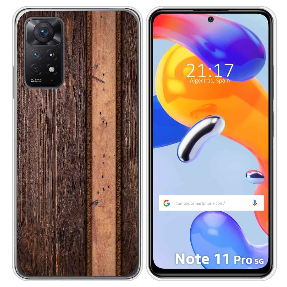 Funda Silicona para Xiaomi Redmi Note 11 Pro / 11 Pro 5G diseño Madera 05 Dibujos