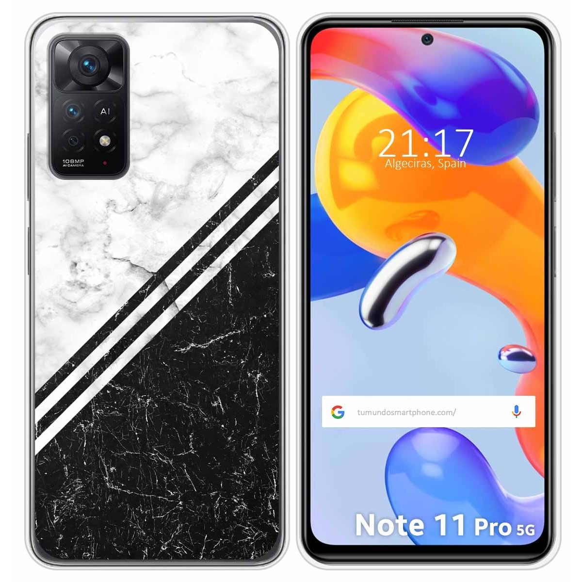 Funda Silicona para Xiaomi Redmi Note 11 Pro / 11 Pro 5G diseño Mármol 01 Dibujos