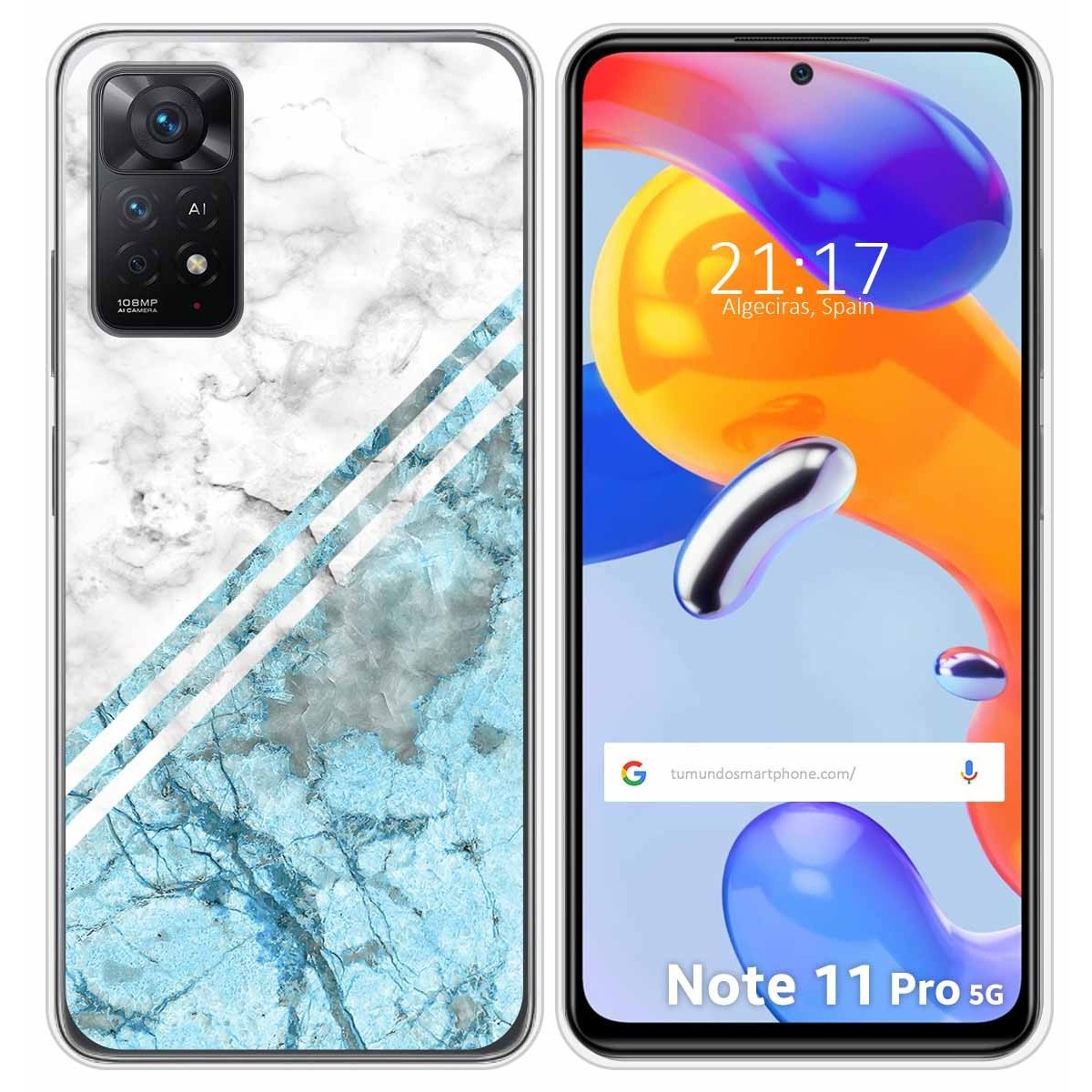 Funda Silicona para Xiaomi Redmi Note 11 Pro / 11 Pro 5G diseño Mármol 02 Dibujos
