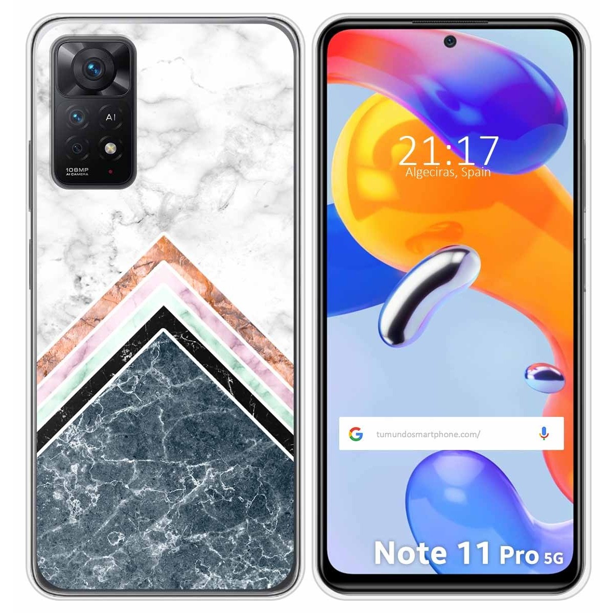 Funda Silicona para Xiaomi Redmi Note 11 Pro / 11 Pro 5G diseño Mármol 05 Dibujos