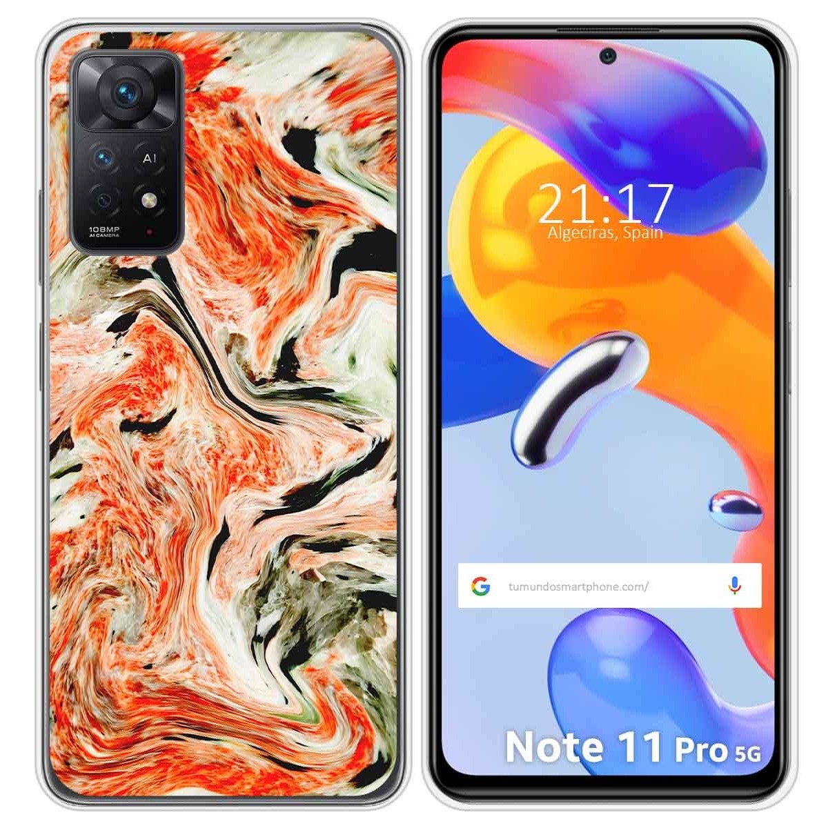 Funda Silicona para Xiaomi Redmi Note 11 Pro / 11 Pro 5G diseño Mármol 12 Dibujos