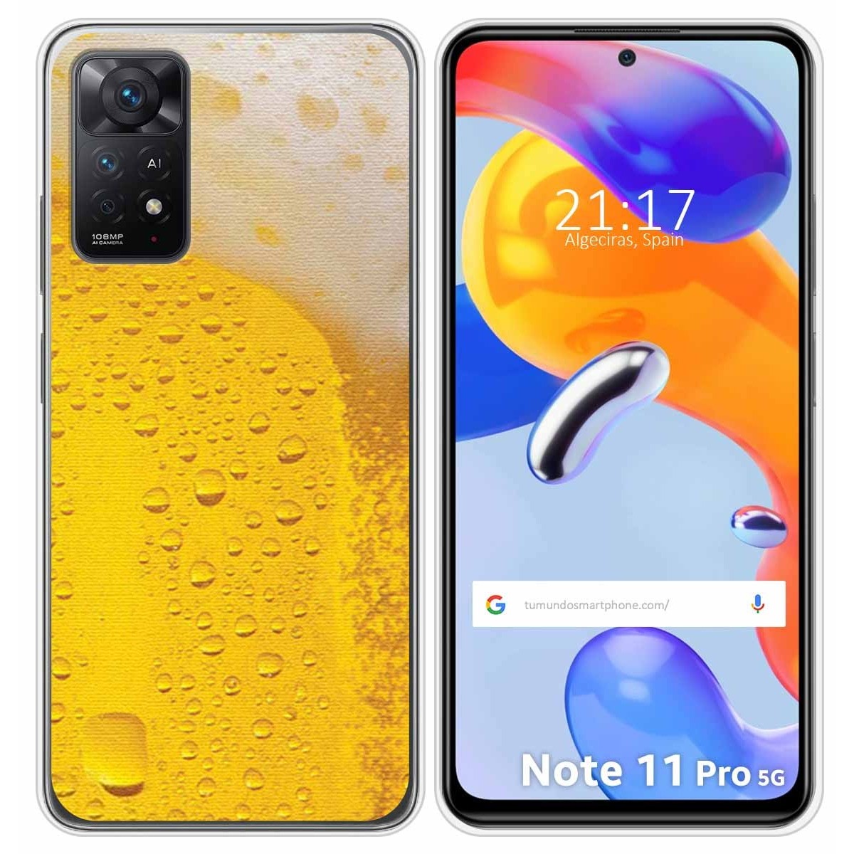 Funda Silicona para Xiaomi Redmi Note 11 Pro / 11 Pro 5G diseño Cerveza Dibujos