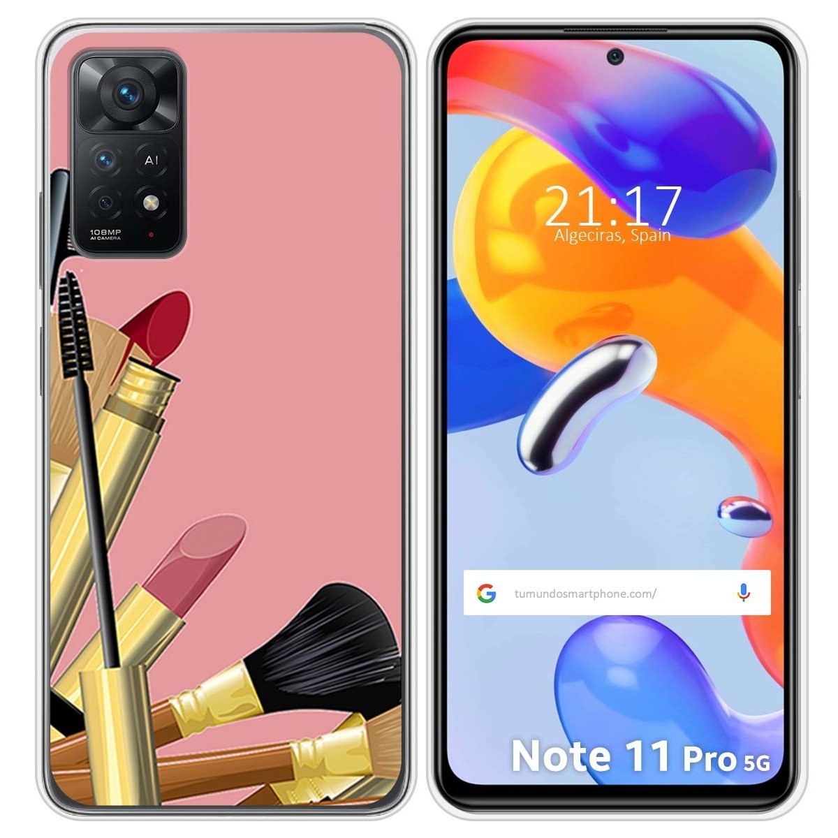 Funda Silicona para Xiaomi Redmi Note 11 Pro / 11 Pro 5G diseño Brochas Dibujos