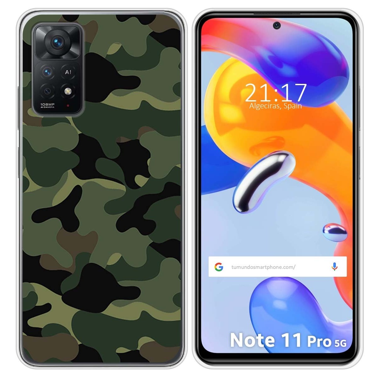 Funda Silicona para Xiaomi Redmi Note 11 Pro / 11 Pro 5G diseño Camuflaje Dibujos