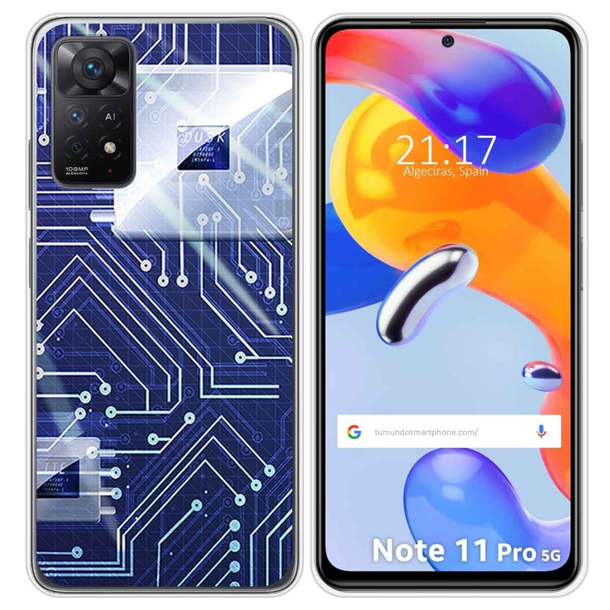Funda Silicona para Xiaomi Redmi Note 11 Pro / 11 Pro 5G diseño Circuito Dibujos