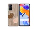 Funda Silicona para Xiaomi Redmi Note 11 Pro / 11 Pro 5G diseño Corazones Madera Dibujos