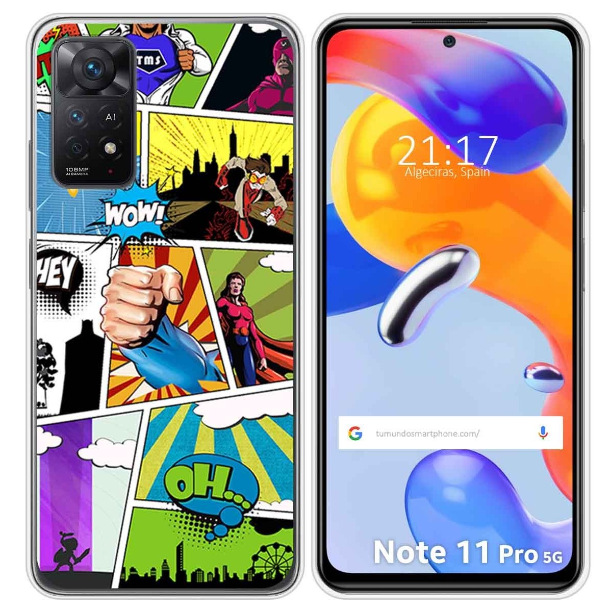 Funda Silicona para Xiaomi Redmi Note 11 Pro / 11 Pro 5G diseño Comic Dibujos